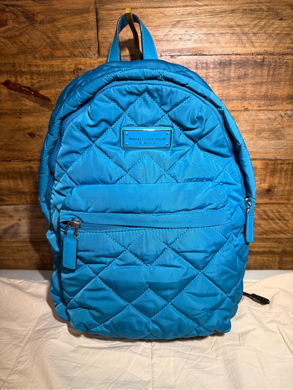 Marc Jacobs Quilted Teal Backpack